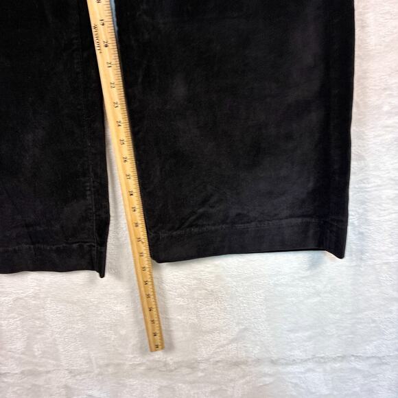 DL1961 Hepburn Wide Leg Pants Womens 30 Black Velvet Retro Goth Skater Preppy - Picture 4 of 11